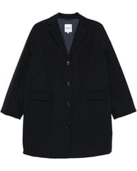 Aspesi - Button-Fastening Notched-Lapel Coat - Lyst