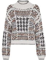 Brunello Cucinelli - Pullover Mit Pailletten - Lyst
