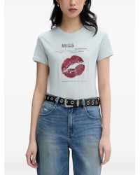 Miss Sixty - Embellished Logo-Print T-Shirt - Lyst
