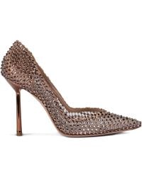 Le Silla - 100Mm Gilda Crystal-Embellished Pointed-Toe Pumps - Lyst