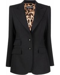 Dolce & Gabbana - Blazer de crepé con botones - Lyst