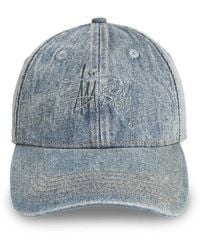Stussy - Low Profile Denim Strapback Cap Hat - Lyst