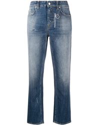 Department 5 Schmale Cropped-Jeans - Blau