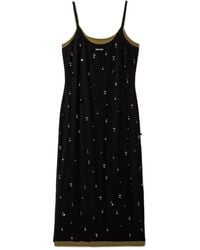 Miu Miu - Robe Mi-Longue À Broderies - Lyst