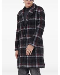 HUGO - Abrigo a cuadros con botones - Lyst