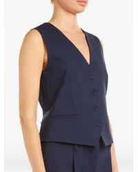 P.A.R.O.S.H. - Button-Up V-Neck Gilet - Lyst