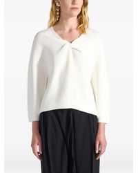Liviana Conti - Twisted V-Neck Sweater - Lyst
