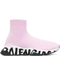 Balenciaga - Speed Graffiti Sock Sneakers - Lyst
