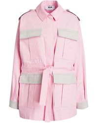 MSGM - Gabardine-Jacke mit Taschen - Lyst