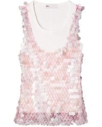 Tory Burch - Sequin Mesh Top - Lyst