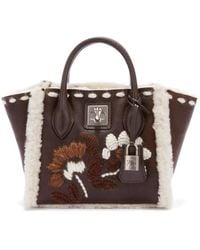 Ermanno Scervino - Floral-Embroidered Sheepskin Shoulder Bag - Lyst