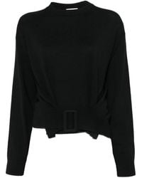 Semicouture - Buckle-Detail Cropped Sweater - Lyst