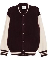 Laneus - Stripe-Detail Bomber Jacket - Lyst
