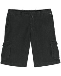 Kiton - Linen Chambray Cargo Shorts - Lyst