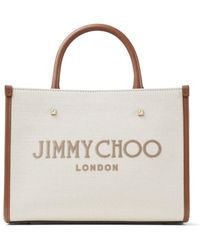 Jimmy Choo - Avenue S Tote Natural/taupe/dark Tan/light Gold One Size - Lyst