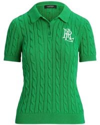Ralph Lauren - Cable-Knit Polo Shirt - Lyst
