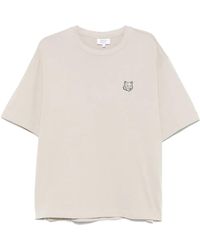 Maison Kitsuné - T-Shirt With Bold Fox Head Application - Lyst