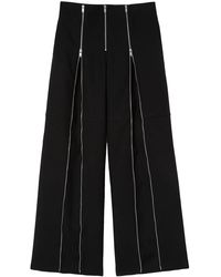 Jil Sander - Zip-Up Wide-Leg Trousers - Lyst