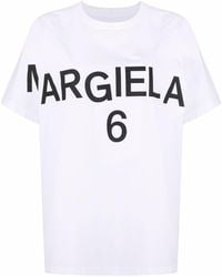 MM6 by Maison Martin Margiela - Logo-print Short-sleeved T-shirt - Lyst