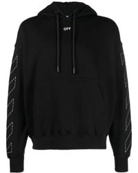 Off-White c/o Virgil Abloh - Arrows-embroidered Cotton Hoodie - Lyst