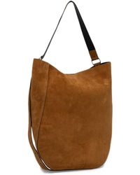 AllSaints - Esme Suede Shoulder Bag - Lyst