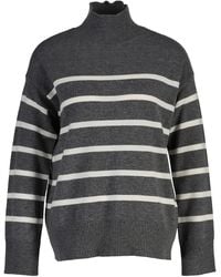 GANT - High-Neck Striped Sweater - Lyst