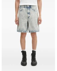 Aape By A Bathing Ape - Pantalones Vaqueros Cortos Con Parche Del Logo - Lyst