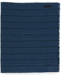 ZEGNA - Striped Fringed Scarf - Lyst