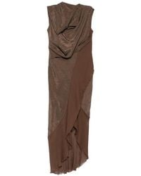 Yehuafan - Asymmetric Draped Dress - Lyst