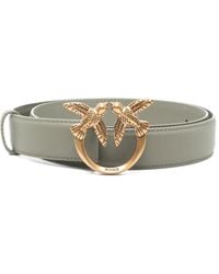 Pinko - Logo-Buckle Leather Belt - Lyst