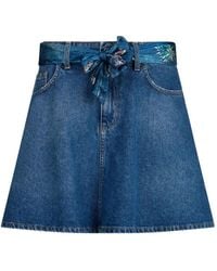 Liu Jo - Scarf-Belt Mini Skirt - Lyst