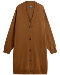 Woolrich - Fine-Knit Long-Line Cardigan - Lyst