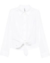 Liviana Conti - Tie-Front Button-Up Shirt - Lyst