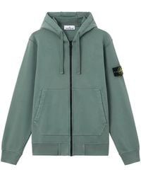 Stone Island - 6100061 Organic Cotton Fleece Hooded Sweatshirt - Lyst