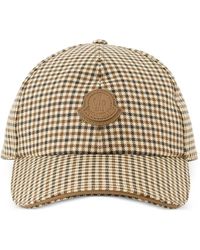 Moncler - Check Wool Baseball Cap - Lyst