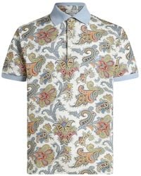 Etro - Polo Shirt With Paisley Print - Lyst
