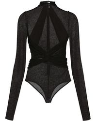 Ferragamo - Body Semitranslúcido Con Cuello Alto - Lyst