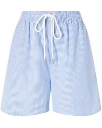 Pinko - Striped Drawstring Shorts - Lyst