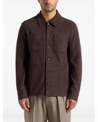Manière De Voir - Thomas Suede Long Sleeve Shirt - Lyst