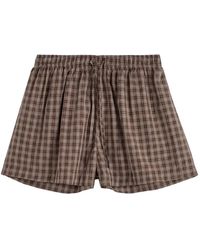 Tekla - Checked Cotton Pajamas - Lyst