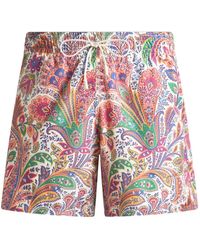 Etro - Floral-Paisley Swim Shorts - Lyst