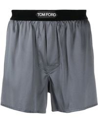 Tom Ford - Logo-Waistband Silk-Blend Boxer Shorts - Lyst