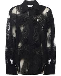 Genny - Wave-Motif Shirt - Lyst