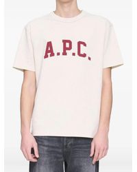 A.P.C. - Logo-Print Cotton T-Shirt - Lyst