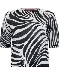 Max Mara - Zebra-Print Top - Lyst