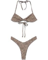 Frankie's Bikinis - Leopard-Print Bikini Set - Lyst
