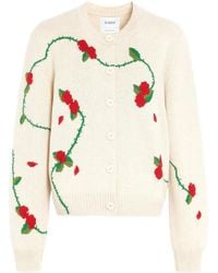 Barrie - Floral-Intarsia Cardigan - Lyst
