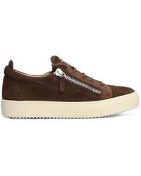 Giuseppe Zanotti - Side-Zip Suede Sneakers - Lyst