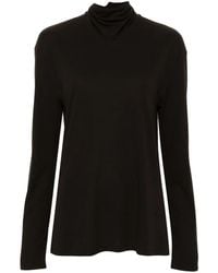 Lemaire - Cotton Jersey Scarf-Detail Tunic Top - Lyst