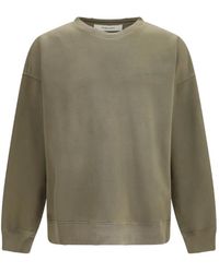 Golden Goose - Journey Crew Neck Dyed Cotton Fleece Bleaching Effect With Embroidery - Lyst